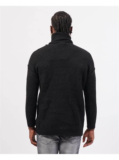 Pull ? col roul? Richmond X en laine m?lang?e RICHMOND X | UWA24059MPBLACK